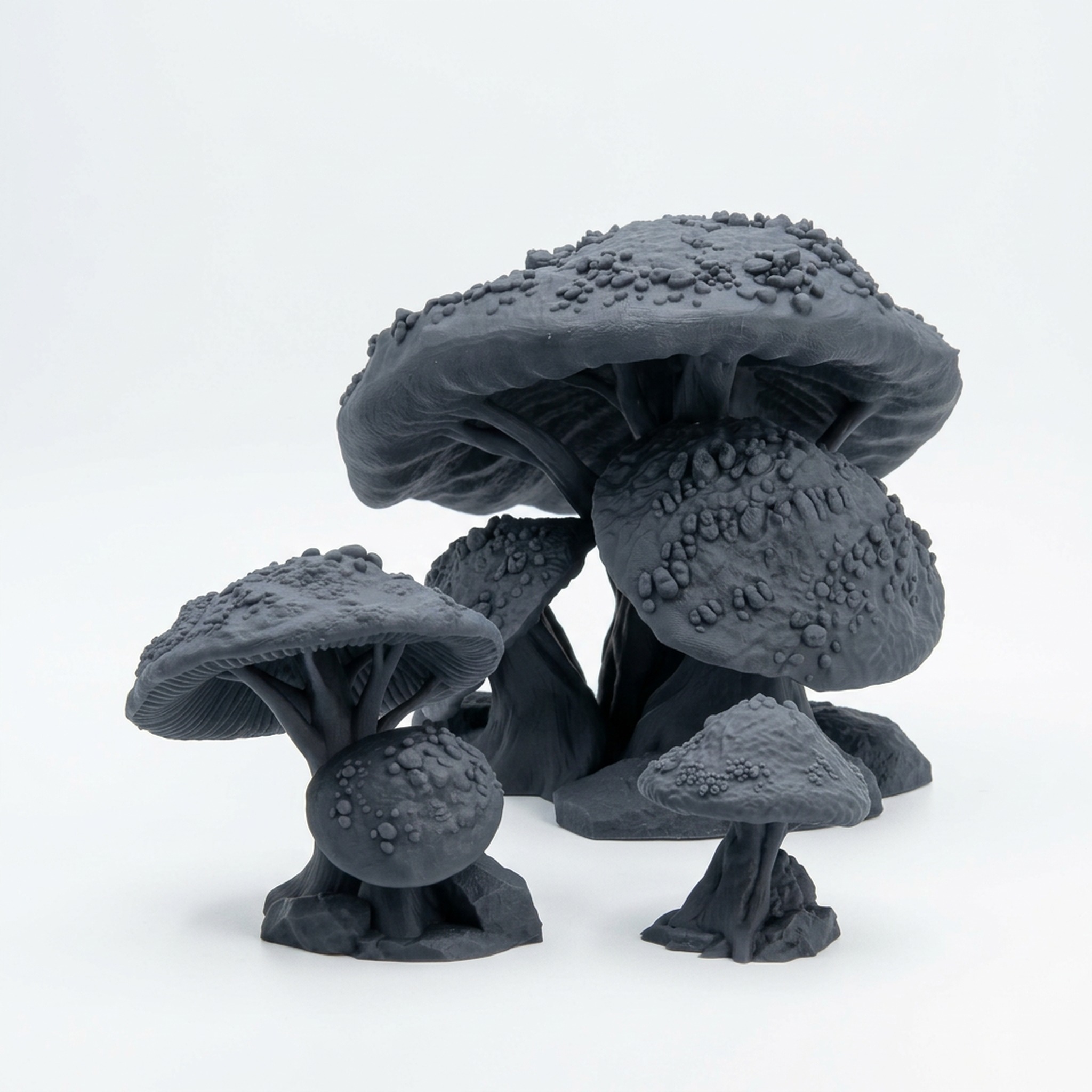 Mushroom Part A - Gray Resin 3D Printed Miniature