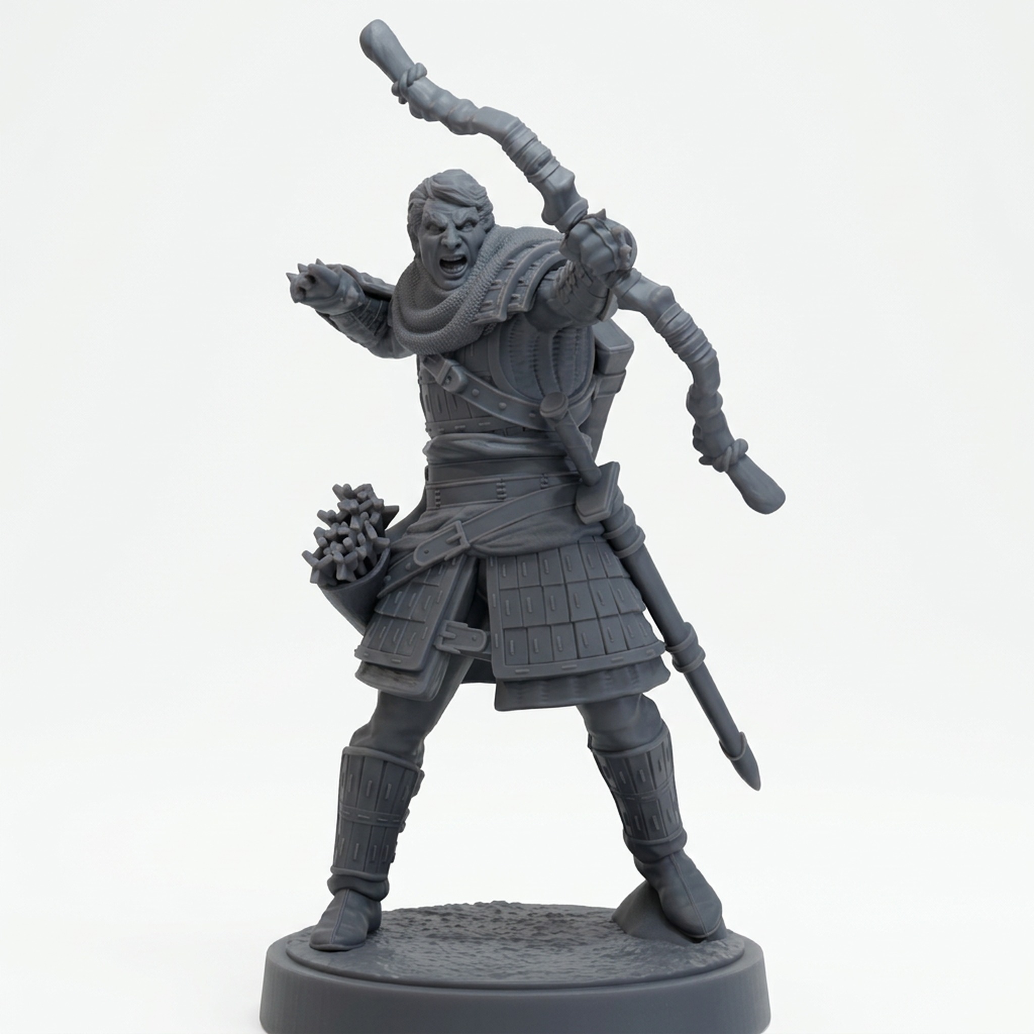 Oathsworn Archer E - Gray Resin 3D Printed Miniature