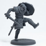 Oathsworn Blade B - Gray Resin 3D Printed Miniature