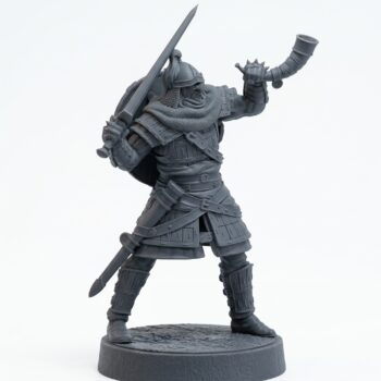 Oathsworn Blade 6 Musician - Gray Resin 3D Printed Miniature