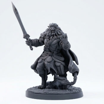 Omari Voice of Thunder - Gray Resin 3D Printed Miniature