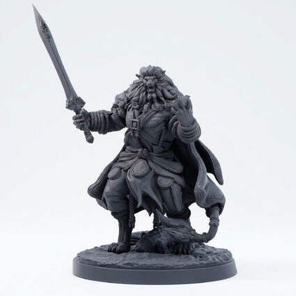 Omari Voice of Thunder - Gray Resin 3D Printed Miniature