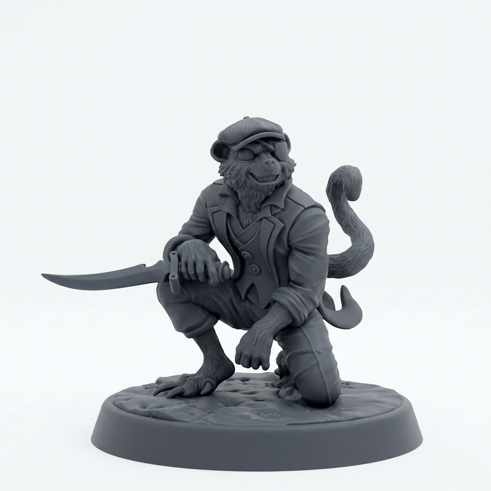 One Eyed Timmy - Gray Resin 3D Printed Miniature