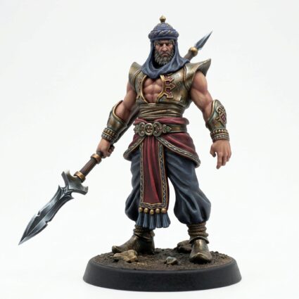 Palace Guard With Spear A - Painted 3D Printed Miniature