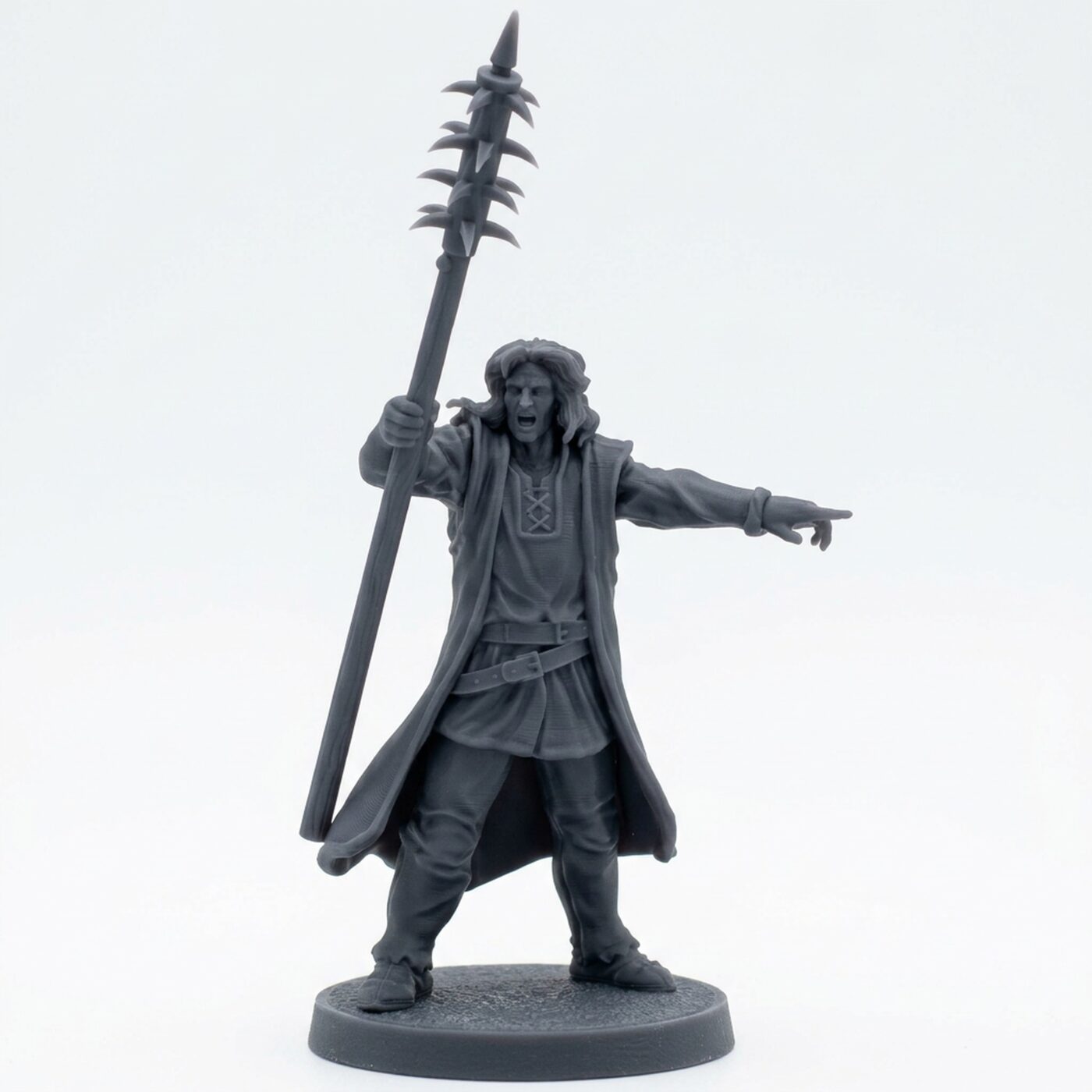 Peasant B - Gray Resin 3D Printed Miniature