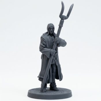 Peasant C - Gray Resin 3D Printed Miniature
