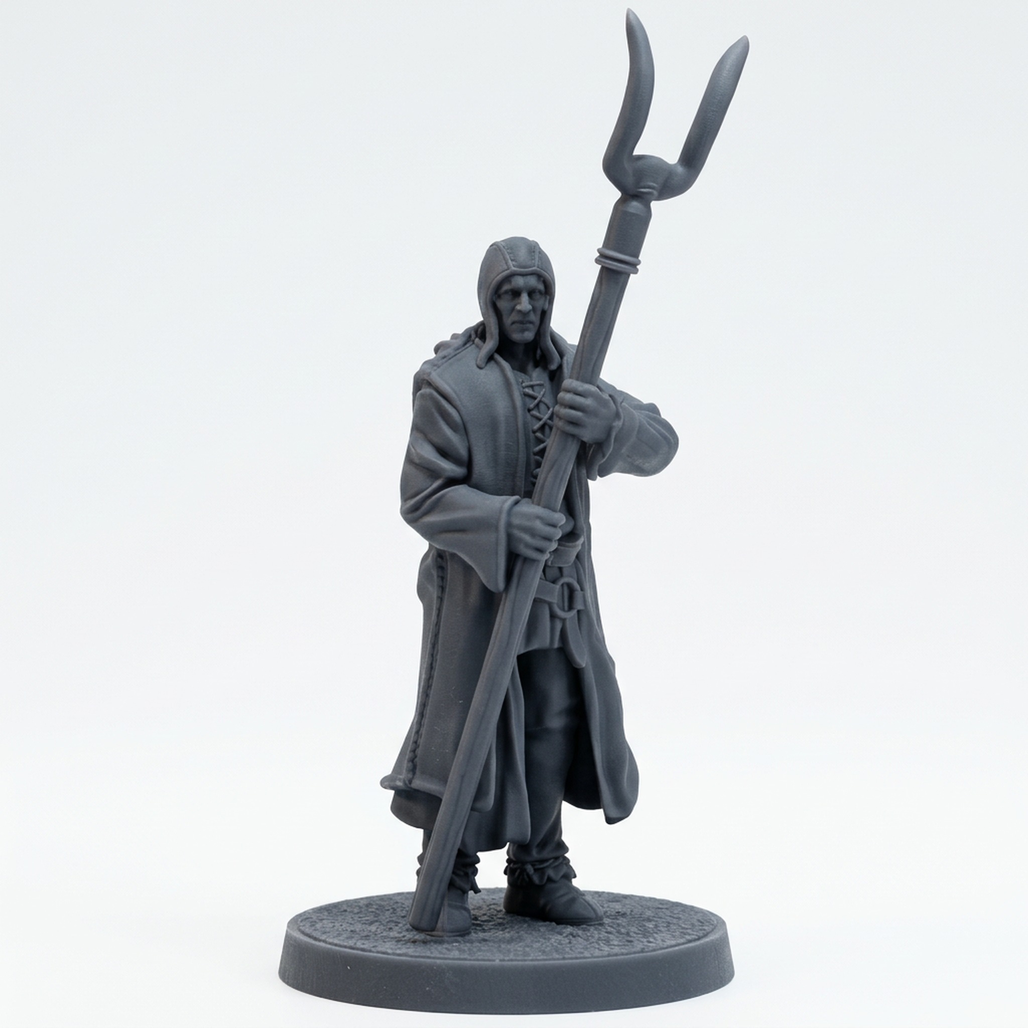 Peasant C - Gray Resin 3D Printed Miniature