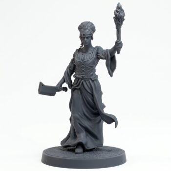 Peasant E - Gray Resin 3D Printed Miniature