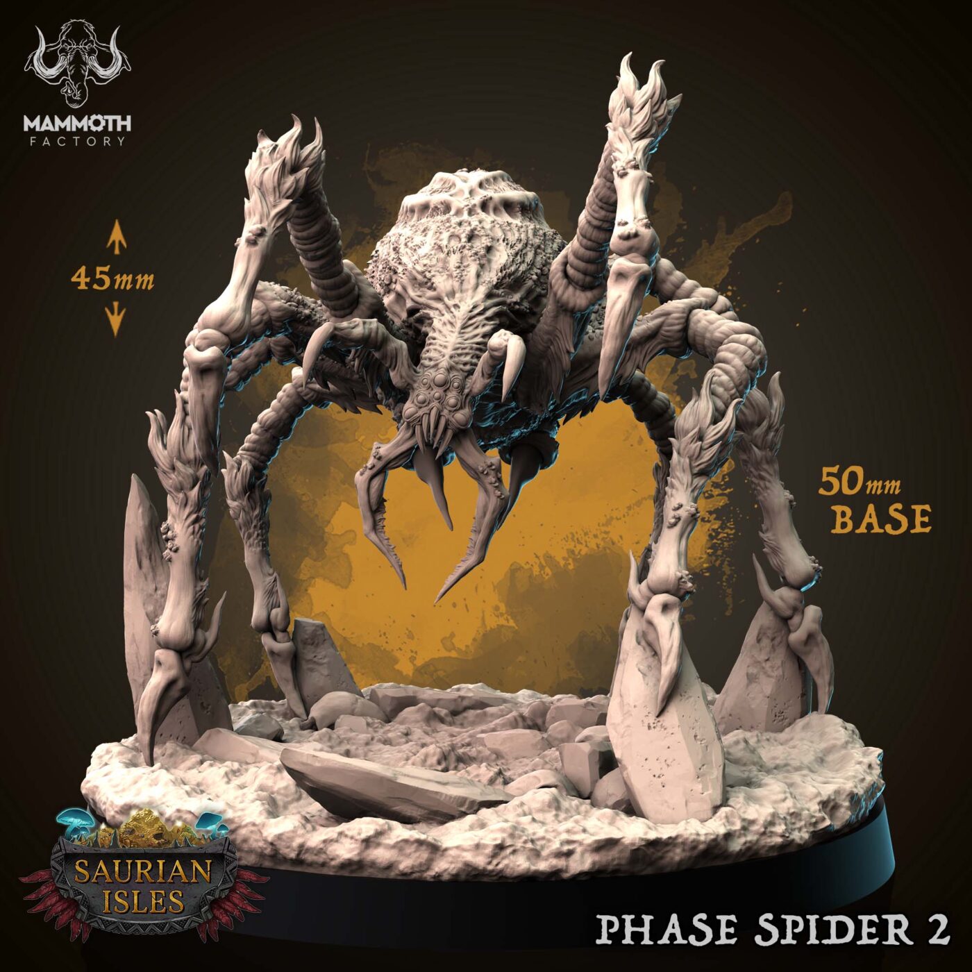Phase Spider 2 Miniature – Saurian Isles – Mammoth Factory Miniature
