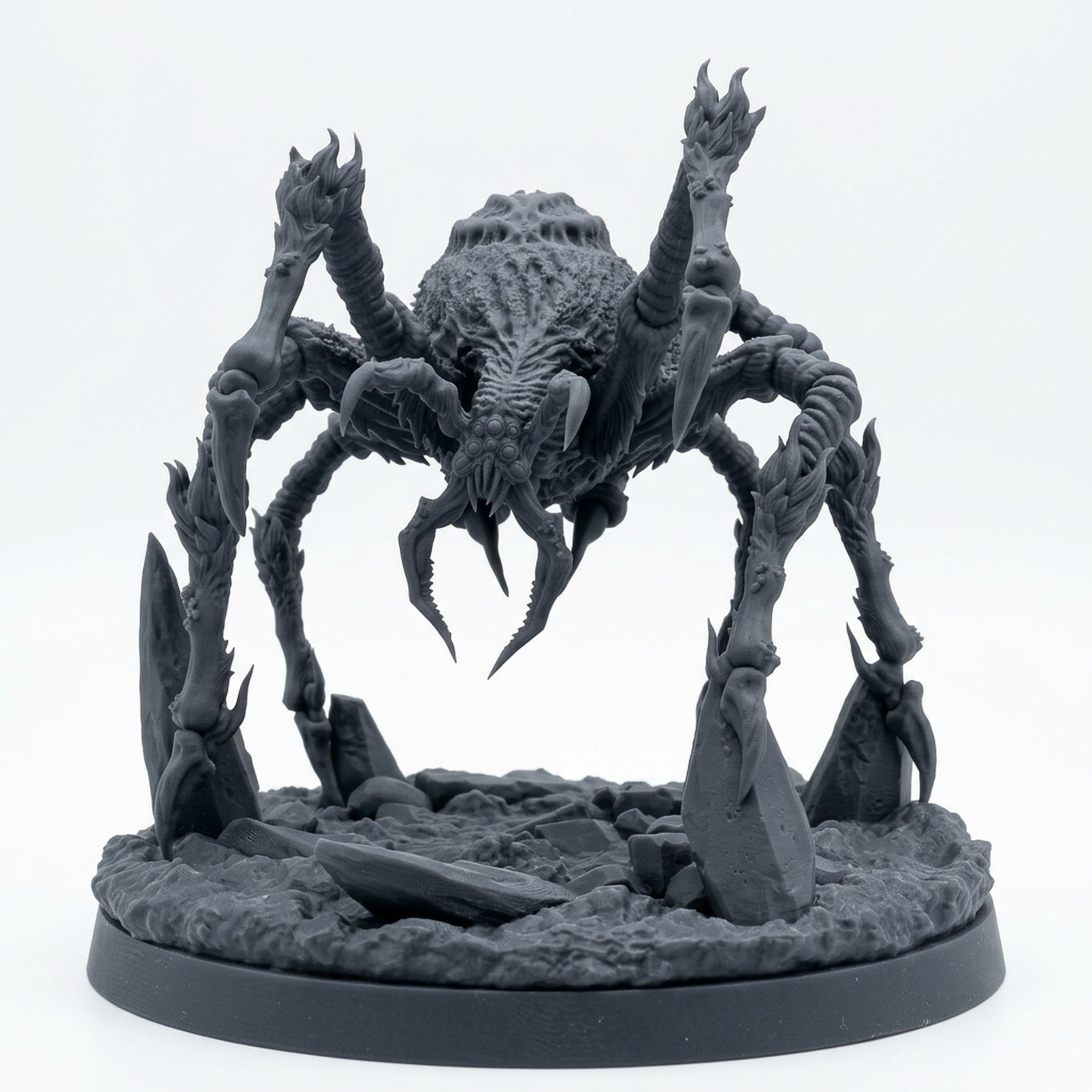 Phase Spider 2 Miniature – Saurian Isles – Mammoth Factory - Gray Resin 3D Printed Miniature