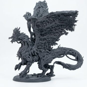 Primordial Dragon - Gray Resin 3D Printed Miniature