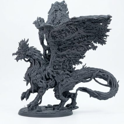 Primordial Dragon - Gray Resin 3D Printed Miniature