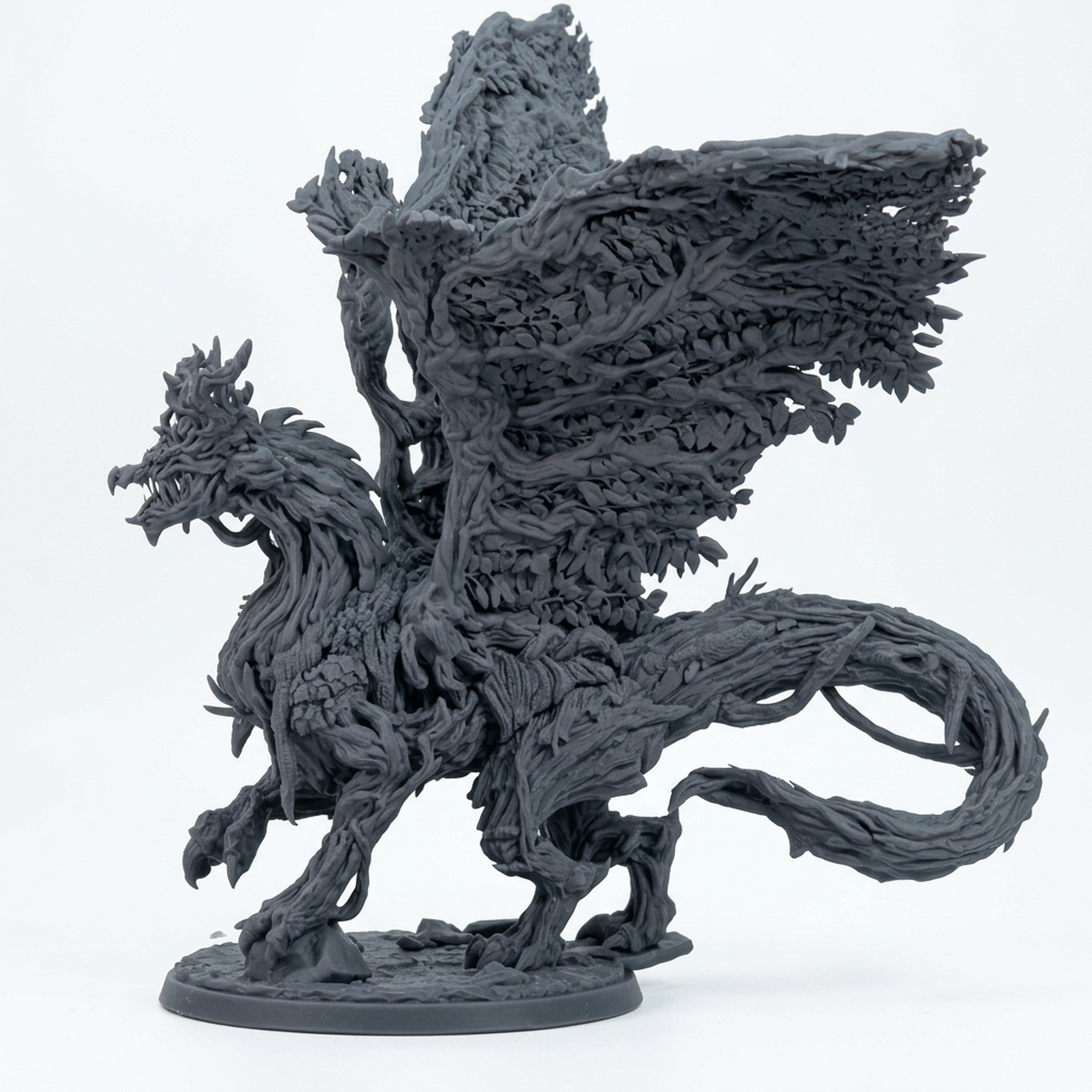 Primordial Dragon - Gray Resin 3D Printed Miniature