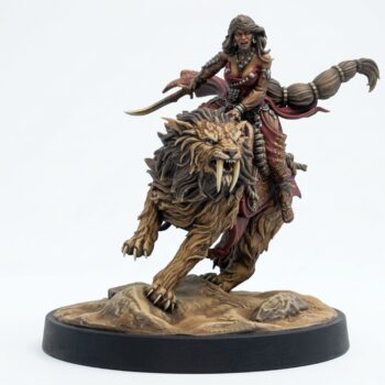 Princess Chamomile On Tiger - Painted 3D Printed Miniature