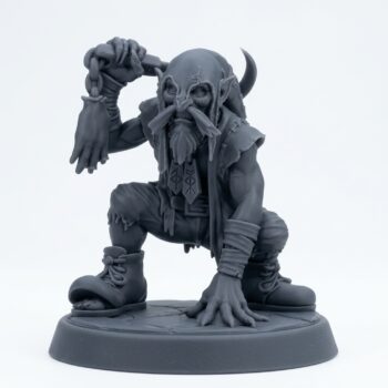 Red Capper B - Gray Resin 3D Printed Miniature