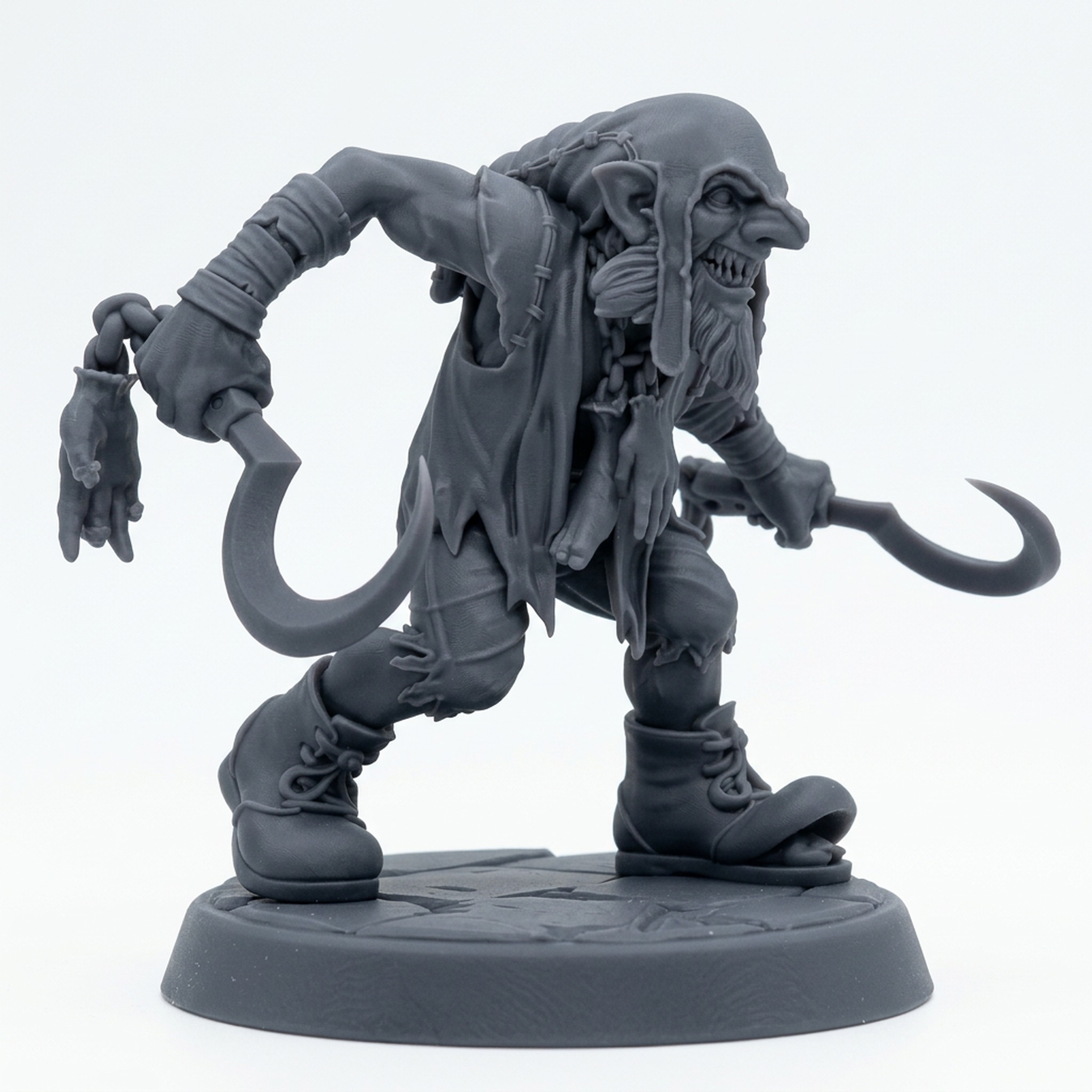 Red Capper D - Gray Resin 3D Printed Miniature