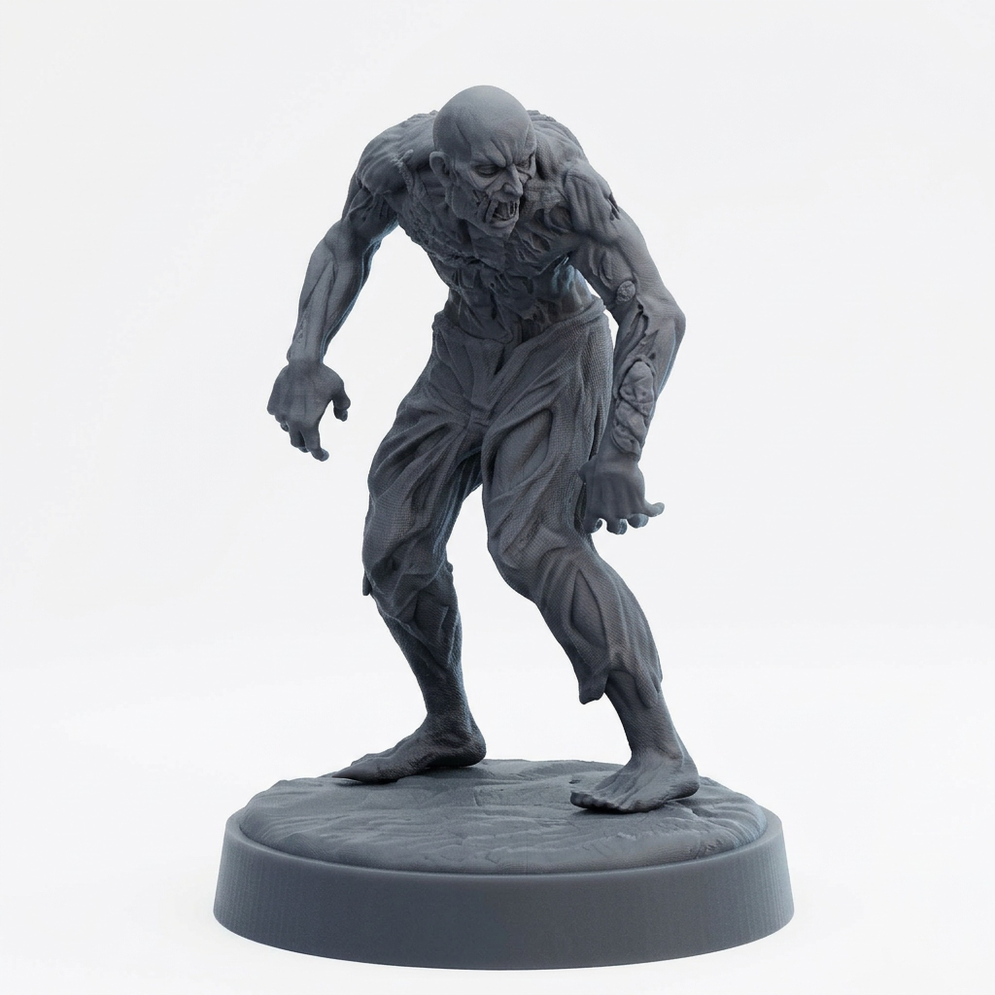 Restless Corpse A - Gray Resin 3D Printed Miniature