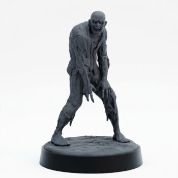 Restless Corpse B - Gray Resin 3D Printed Miniature