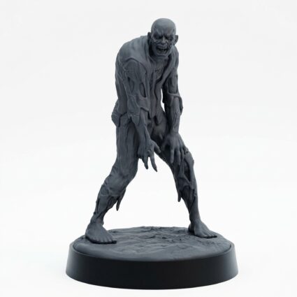 Restless Corpse B - Gray Resin 3D Printed Miniature