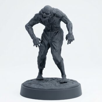 Restless Corpse D - Gray Resin 3D Printed Miniature