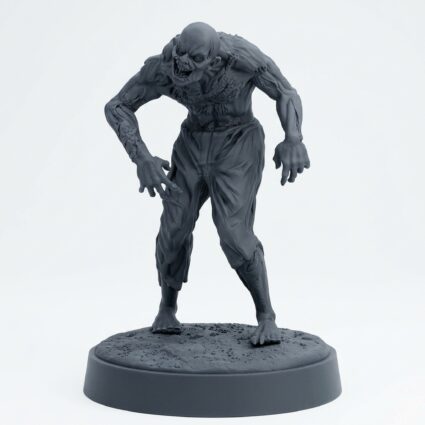 Restless Corpse D - Gray Resin 3D Printed Miniature