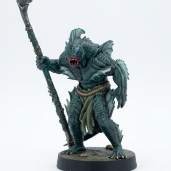 Sahuagin Warrior C - Painted 3D Printed Miniature