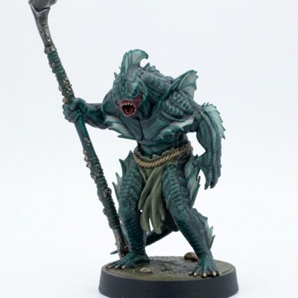 Sahuagin Warrior C - Painted 3D Printed Miniature