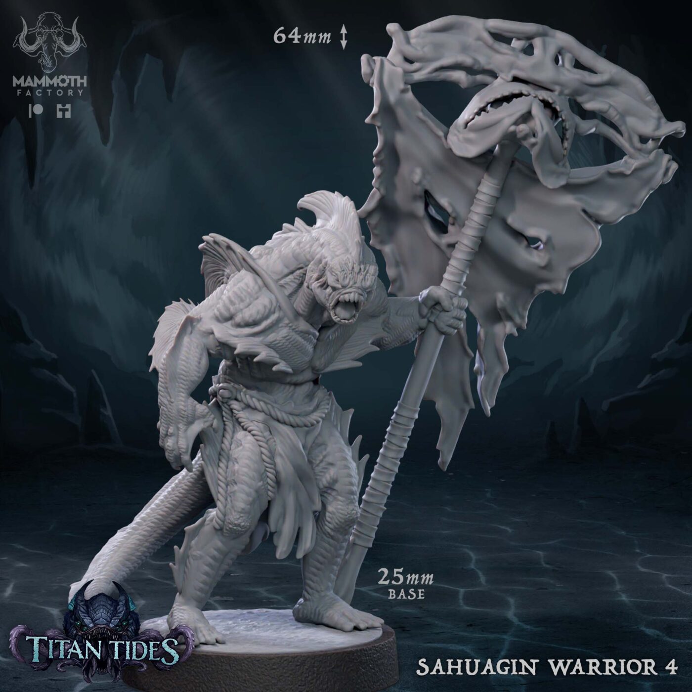 Sahuagin Warrior D Miniature