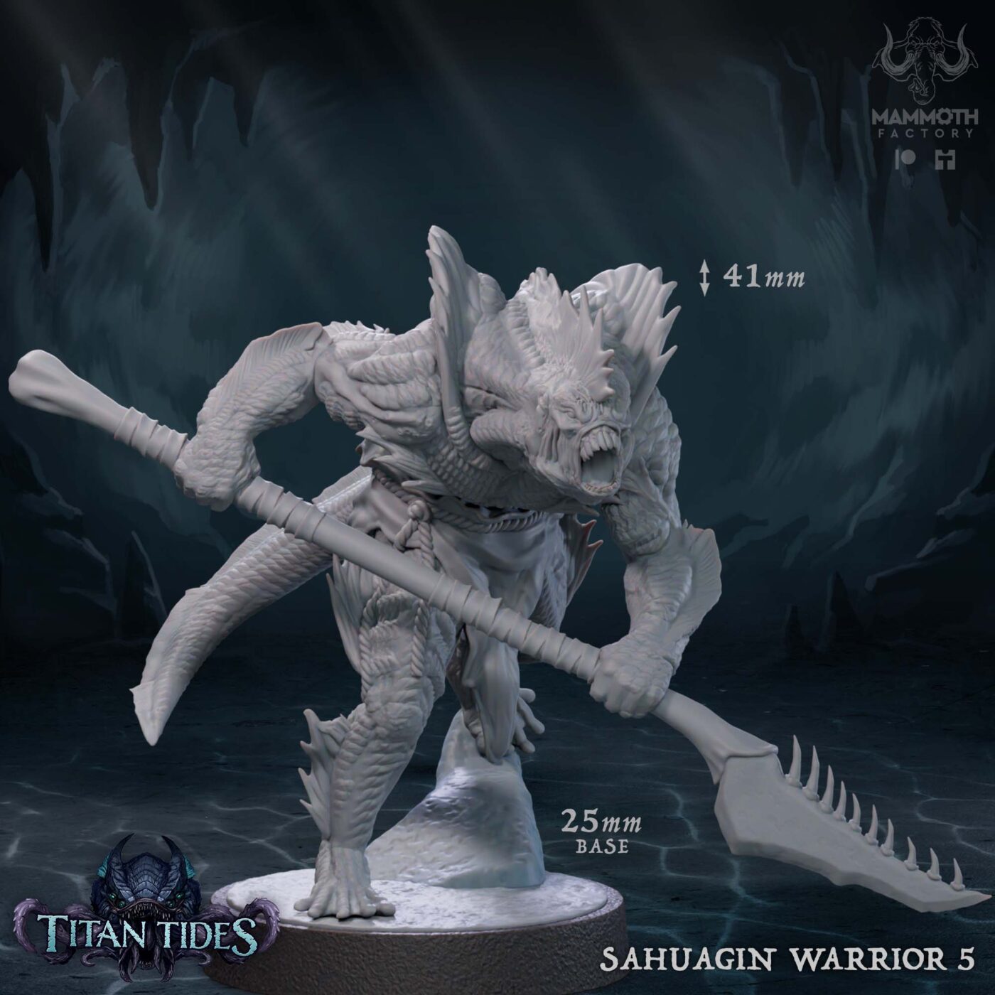 Sahuagin Warrior E Miniature