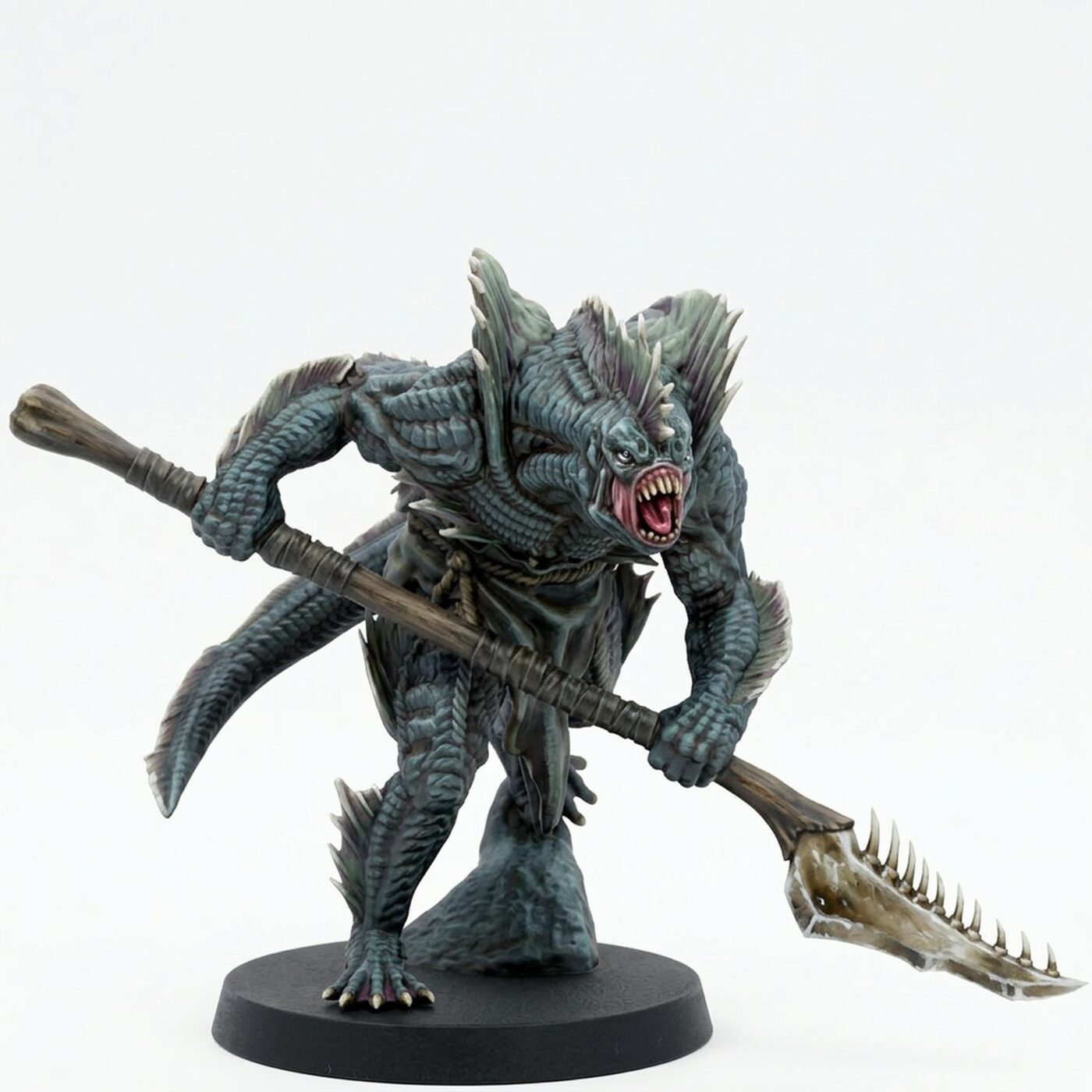 Sahuagin Warrior E - Painted 3D Printed Miniature