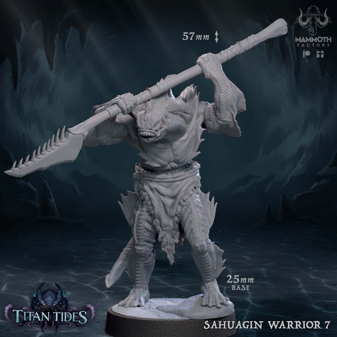 Sahuagin Warrior Miniature