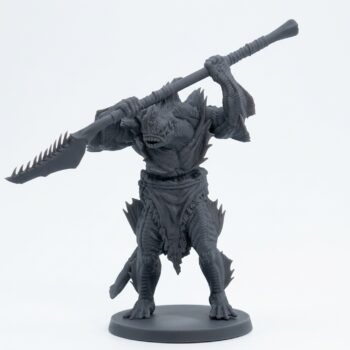 Sahuagin Warrior - Gray Resin 3D Printed Miniature