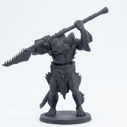 Sahuagin Warrior - Gray Resin 3D Printed Miniature