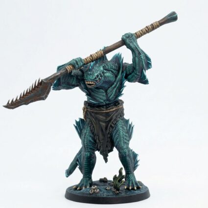 Sahuagin Warrior - Painted 3D Printed Miniature
