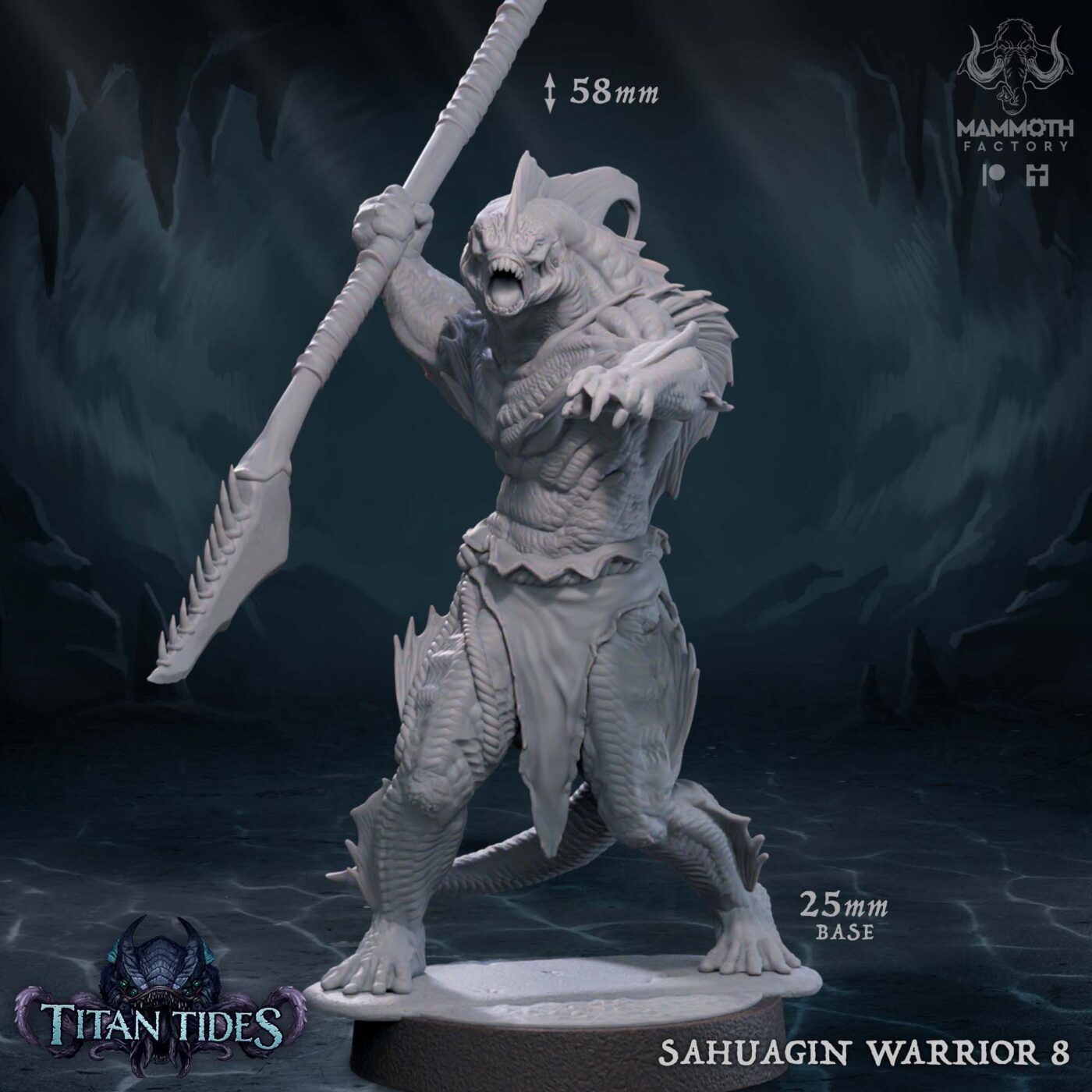 Sahuagin Warrior H Miniature