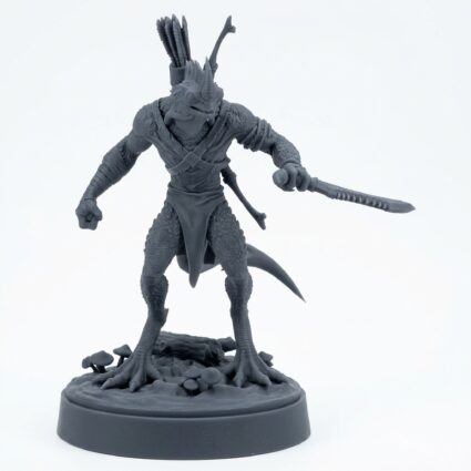 Saurian Skirmisher 1 - Saurian Isles - Mammoth Factory - Gray Resin 3D Printed Miniature