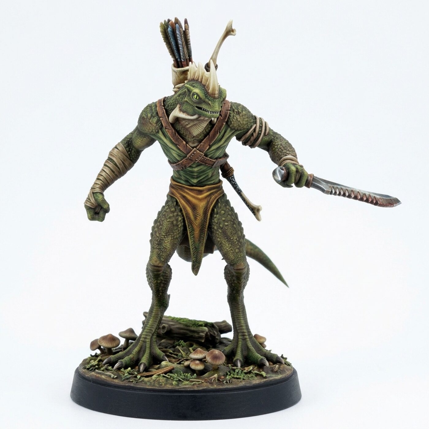 Saurian Skirmisher 1 - Saurian Isles - Mammoth Factory - Painted 3D Printed Miniature