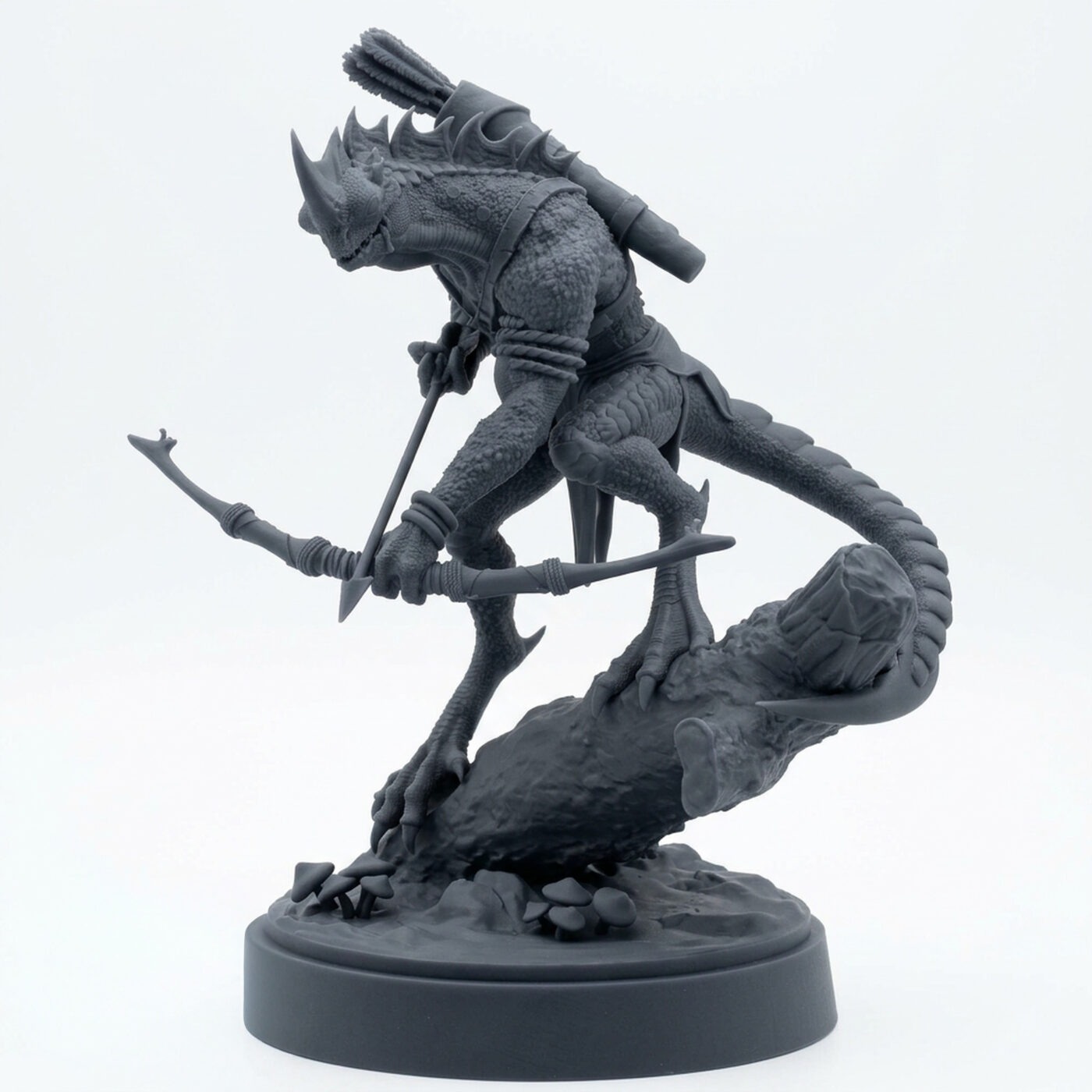 Saurian Skirmisher 2 - Saurian Isles - Mammoth Factory - Gray Resin 3D Printed Miniature