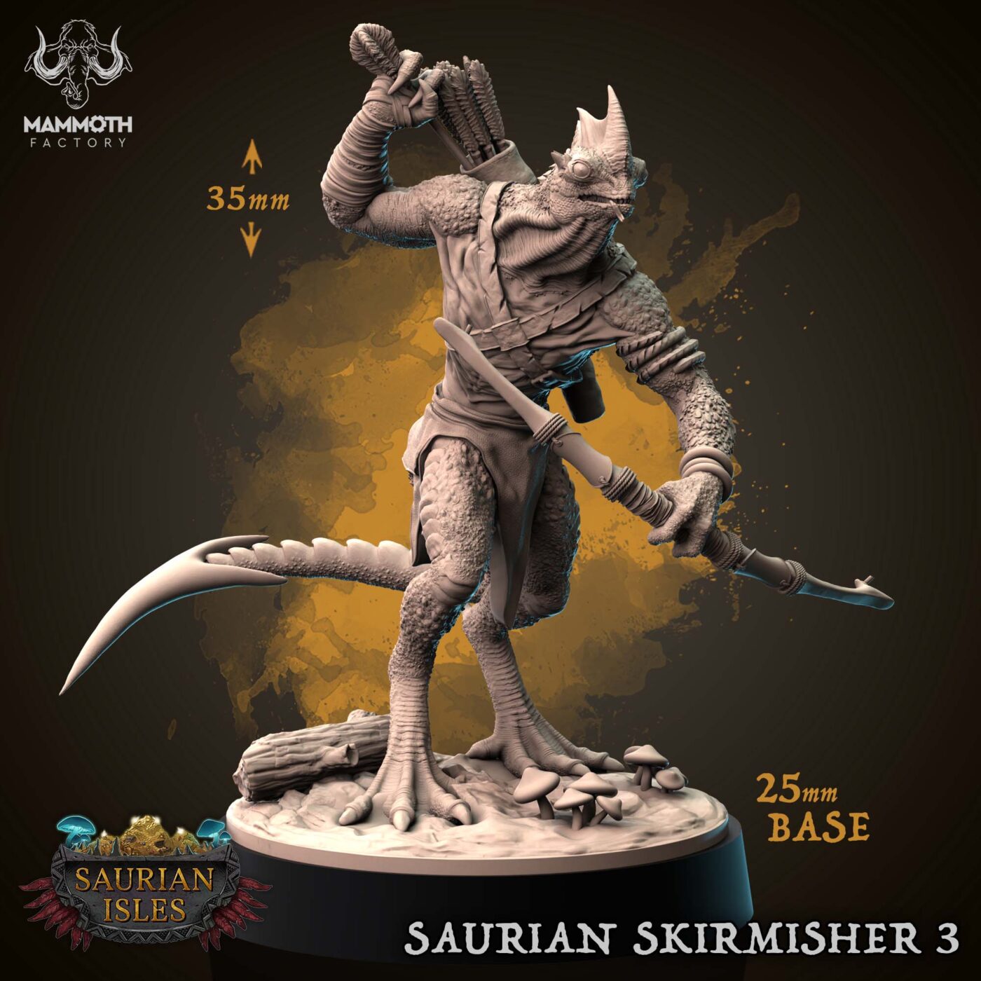 Saurian Skirmisher 3 Miniature - Saurian Isles Collection Miniature