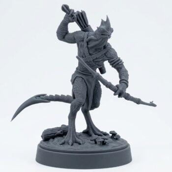 Saurian Skirmisher 3 Miniature - Saurian Isles Collection - Gray Resin 3D Printed Miniature
