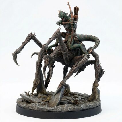 Saurian Spider Rider Miniature - Saurian Isles Collection - Painted 3D Printed Miniature
