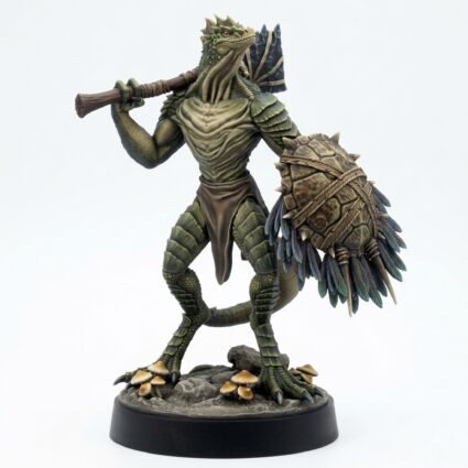 Saurian Warrior 1 – Saurian Isles by Mammoth Factory - Painted 3D Printed Miniature