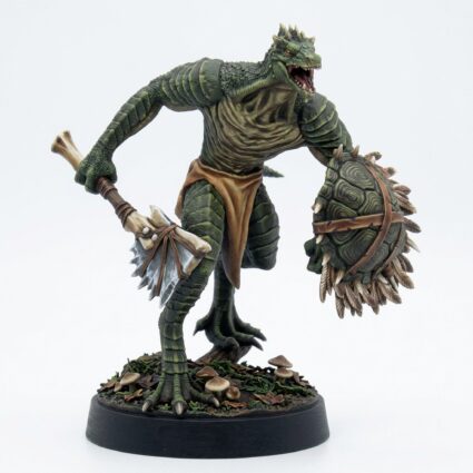 Saurian Warrior 2 - Saurian Isles - Mammoth Factory - Painted 3D Printed Miniature