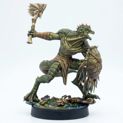 Saurian Warrior 4 - Mammoth Factory - Painted 3D Printed Miniature