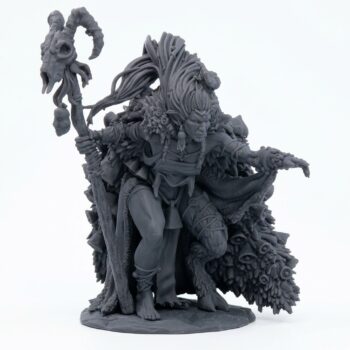 Savage Witch - Gray Resin 3D Printed Miniature