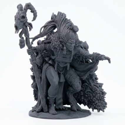 Savage Witch - Gray Resin 3D Printed Miniature