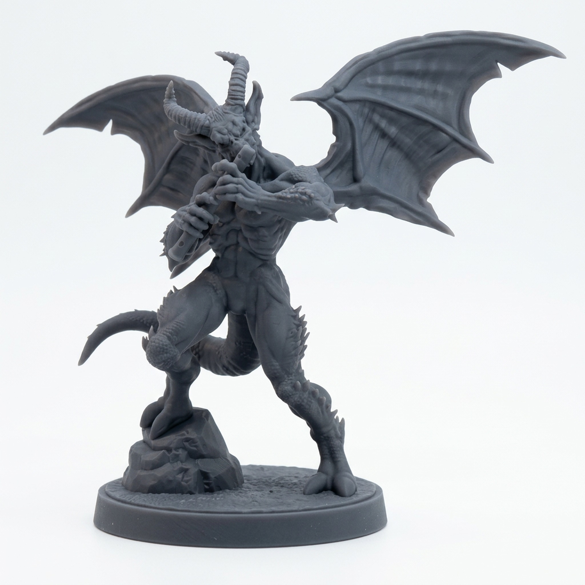 Scrapling Imp Musician - Gray Resin 3D Printed Miniature