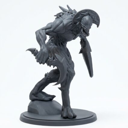 Shadow Lurker A - Gray Resin 3D Printed Miniature
