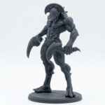 Shadow Lurker B - Gray Resin 3D Printed Miniature