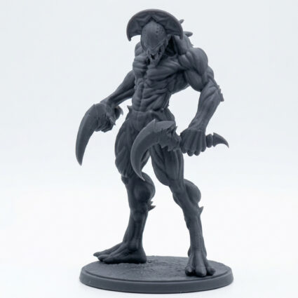 Shadow Lurker B - Gray Resin 3D Printed Miniature